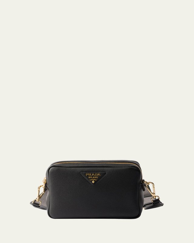 Daino Soft Leather Camera Crossbody Bag